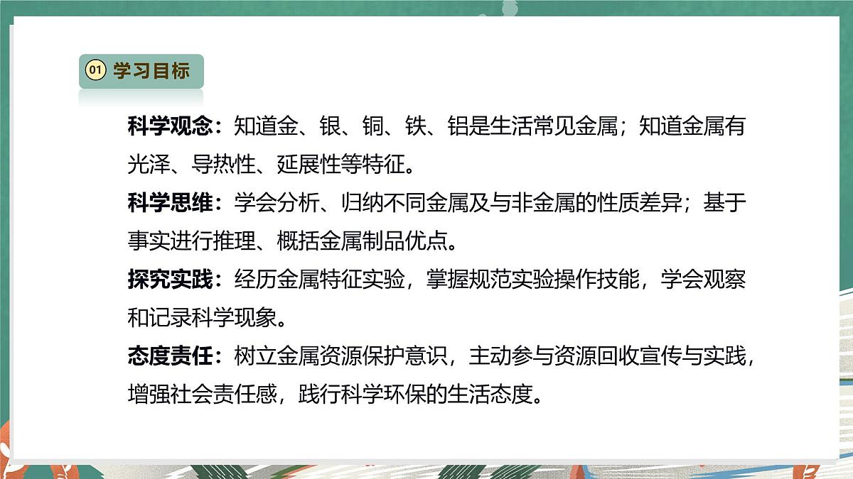【教学评一体化】1.3《金属》课时课件第3页