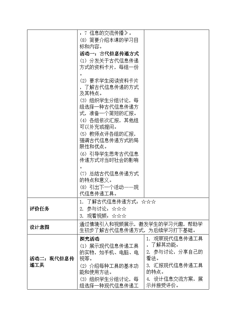 《工具与技术：7 信息的交流传播》教学设计-2025-2026学年教科版科学六年级上册第3页