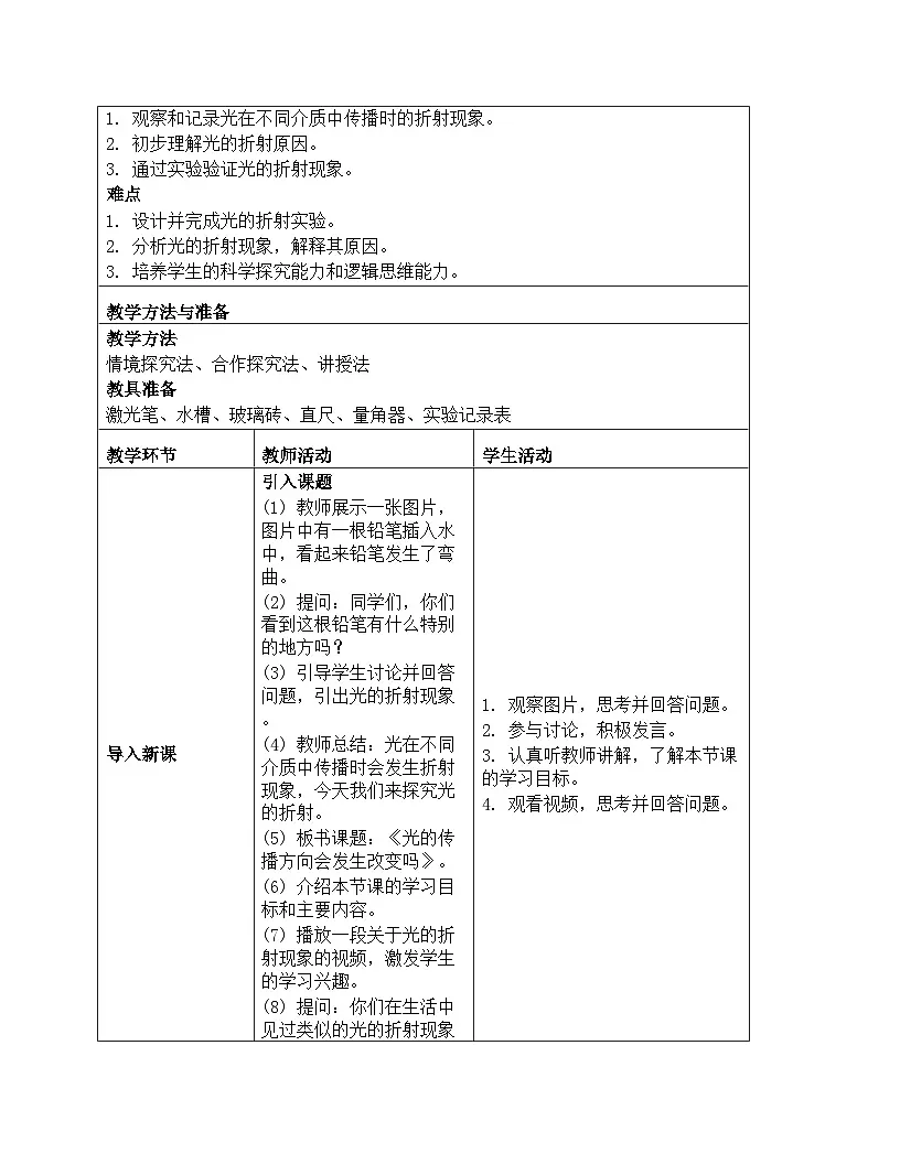 《第一单元 光：4 光的传播方向会发生改变吗》教学设计-2025-2026学年教科版（2024）科学五年级上册第2页