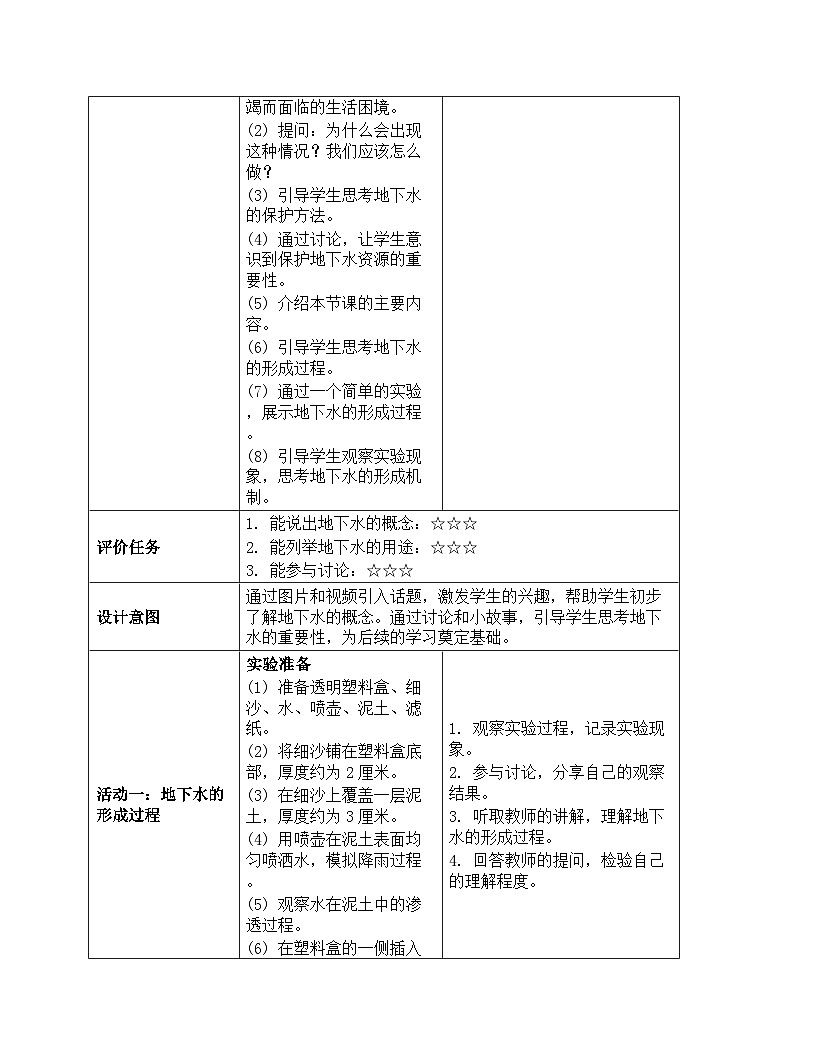 《第四单元 地球上的水资源：13 地下水》教学设计-2025-2026学年苏教版科学三年级上册第3页