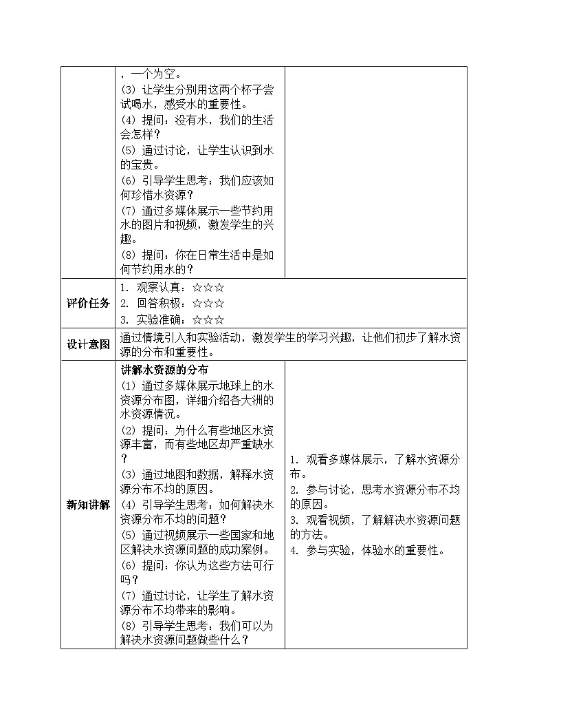 《第四单元 地球上的水资源：15 珍惜水资源》教学设计-2025-2026学年苏教版科学三年级上册第3页