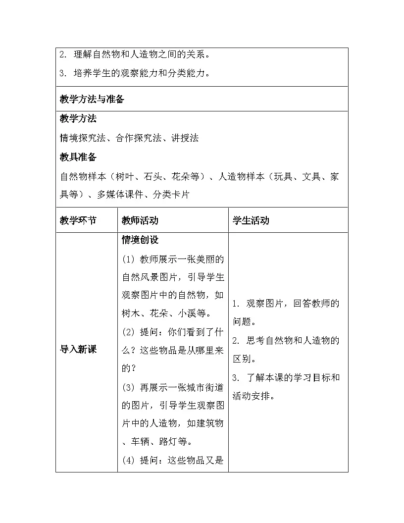 苏教版（2024）一年级上册科学第4单元《用双手创造》教案（10-12课）【表格式】第3页