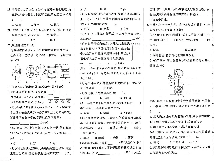 2025-2026学年4年级科学上·教科版-期中综合素养评价试题（含答案）学霸提优第2页