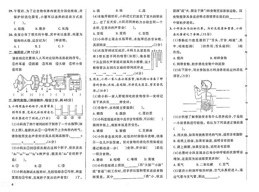 2025-2026学年4年级科学上·教科版-期中综合素养评价试题（含答案）学霸提优第2页