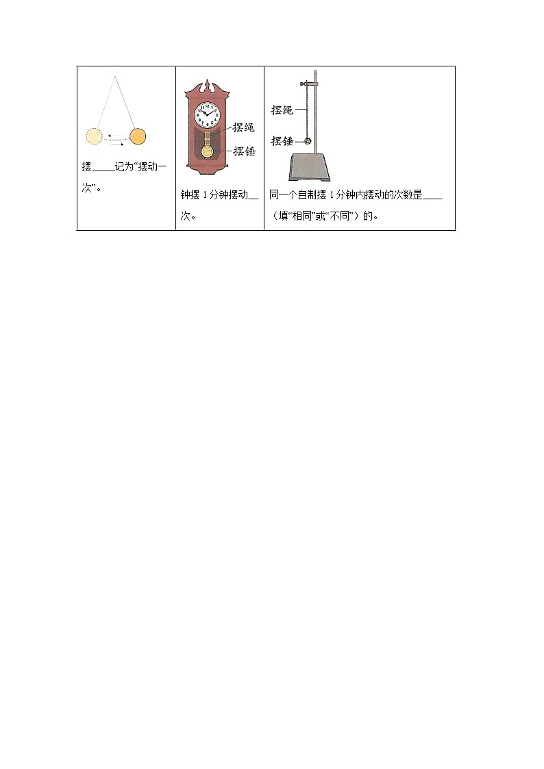 3.4机械摆钟 随堂练习(含答案解析) 教科版五年级科学上册第2页