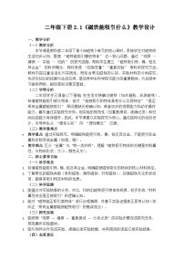 教科版（2024）二年级下册（2024）1.磁铁能吸引什么精品教学设计