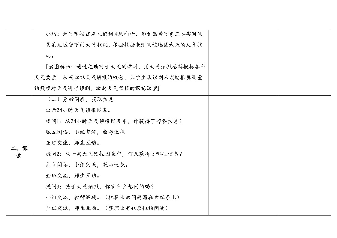 1-4《天气预报》(表格式教案)2025-2026学年苏教版三年级科学下册第3页