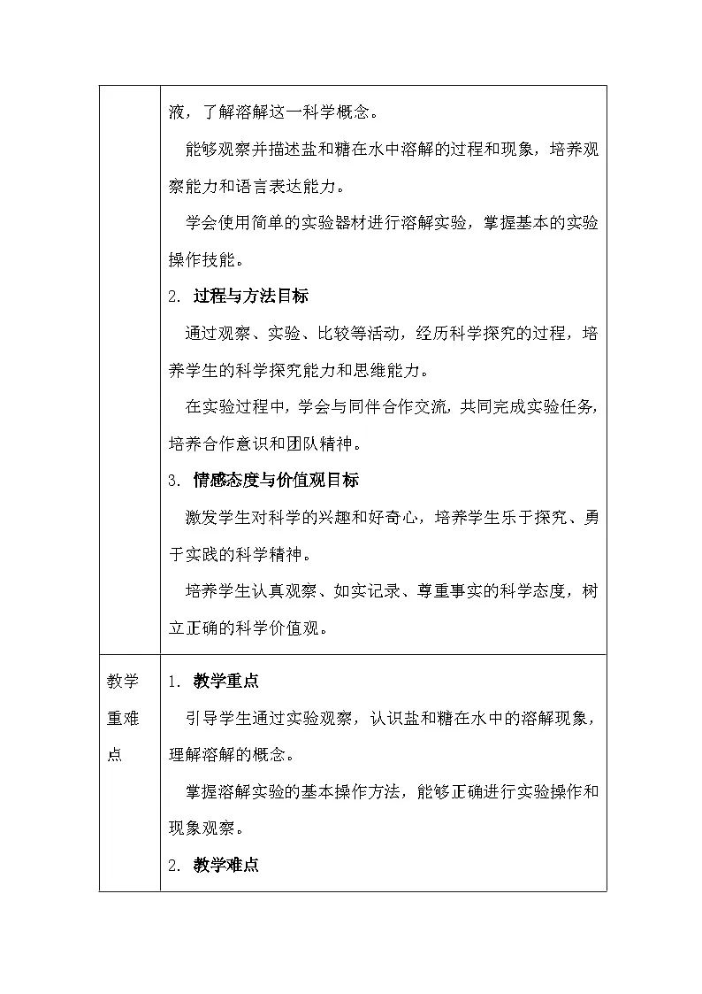 第2单元《6 盐和糖哪儿去了》（教学设计）-2025-2026学年苏教版（2024）小学科学一年级下册第3页