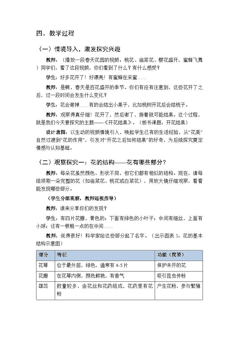 第3单元《13 开花结果》教案-2025-2026学年湘科版（新教材） 小学科学三年级下册第2页
