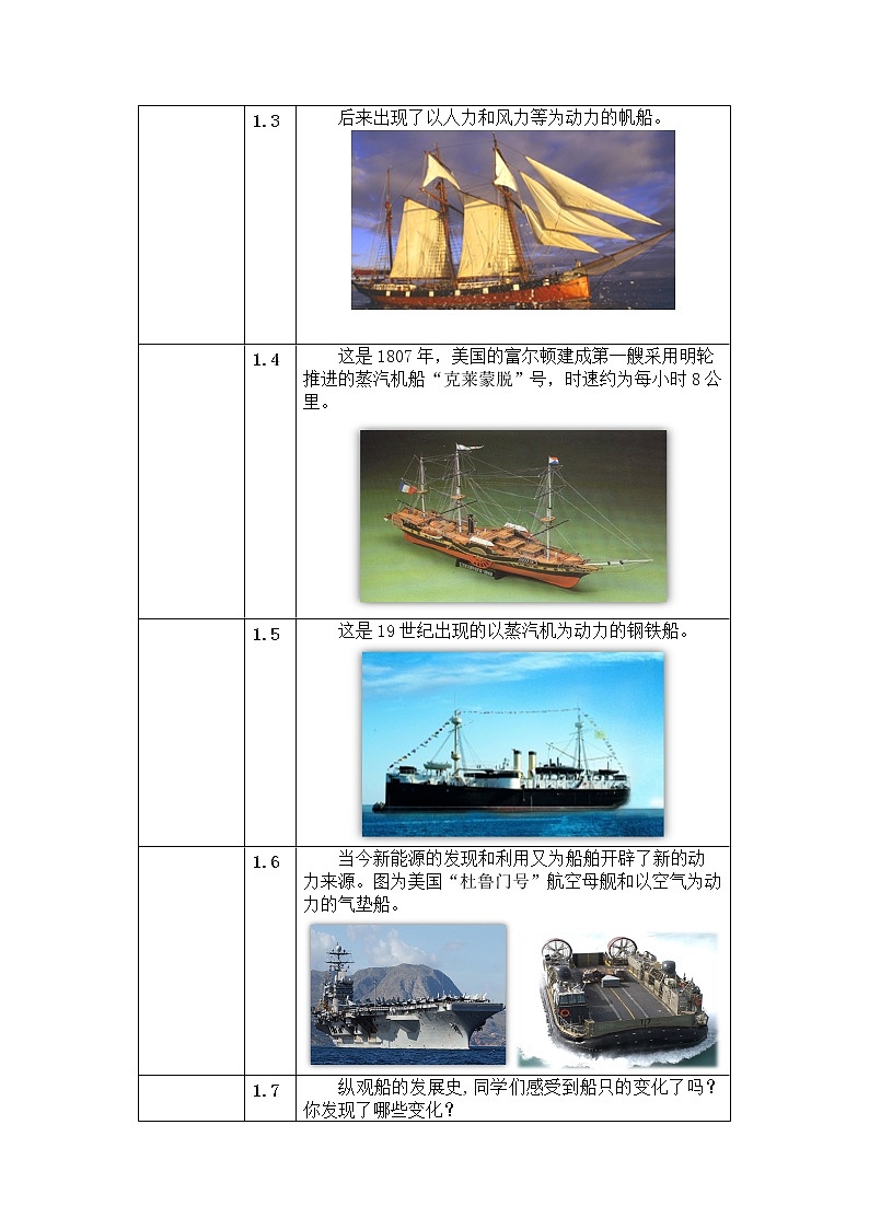 五年级下册科学教案 第一单元  第四课   造一艘小船 教科版02