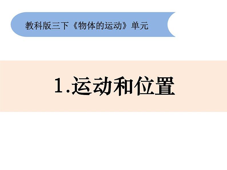 1-1《运动和位置》优质课件01