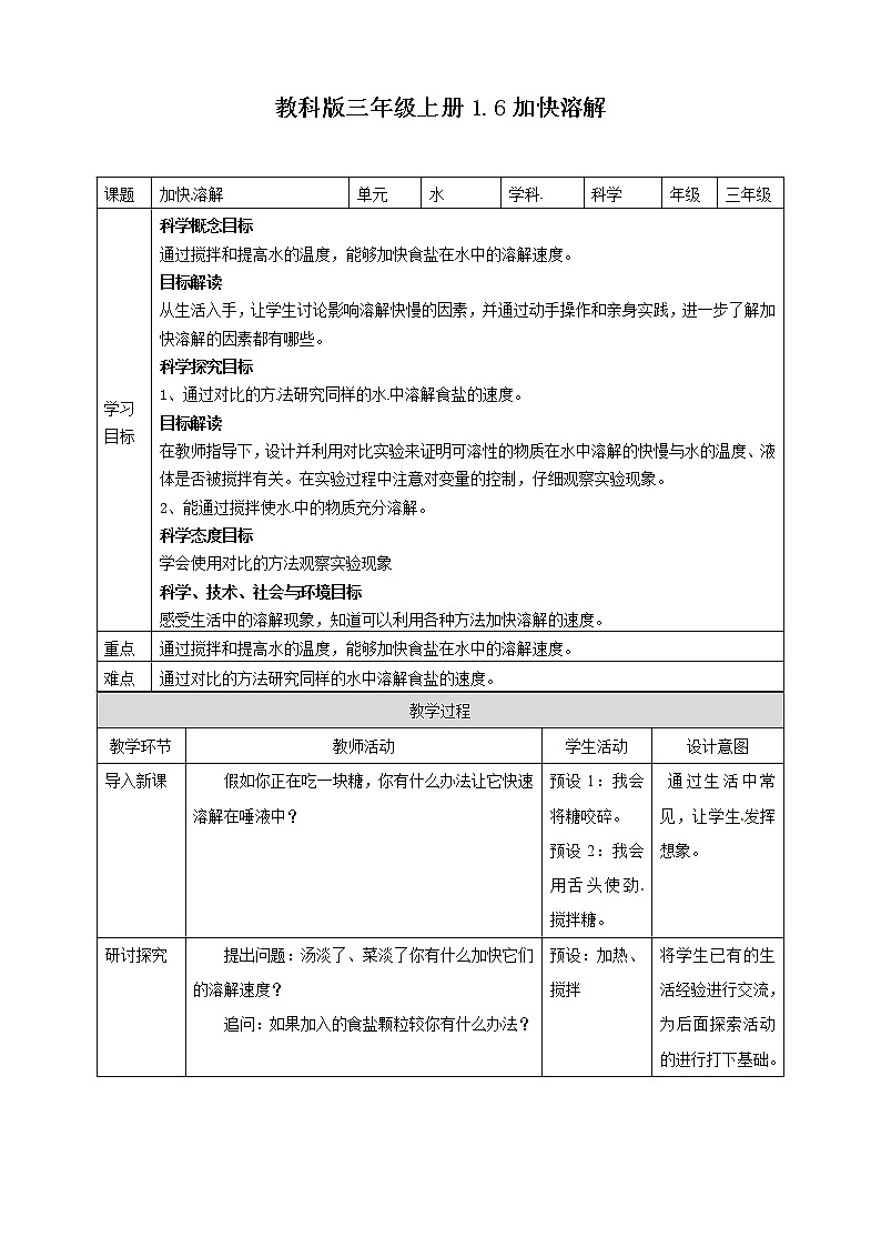 1.6《加快溶解》教案01