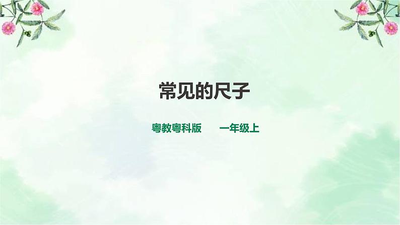 新粤教版一上科学：3.10《常见的尺子》课件01