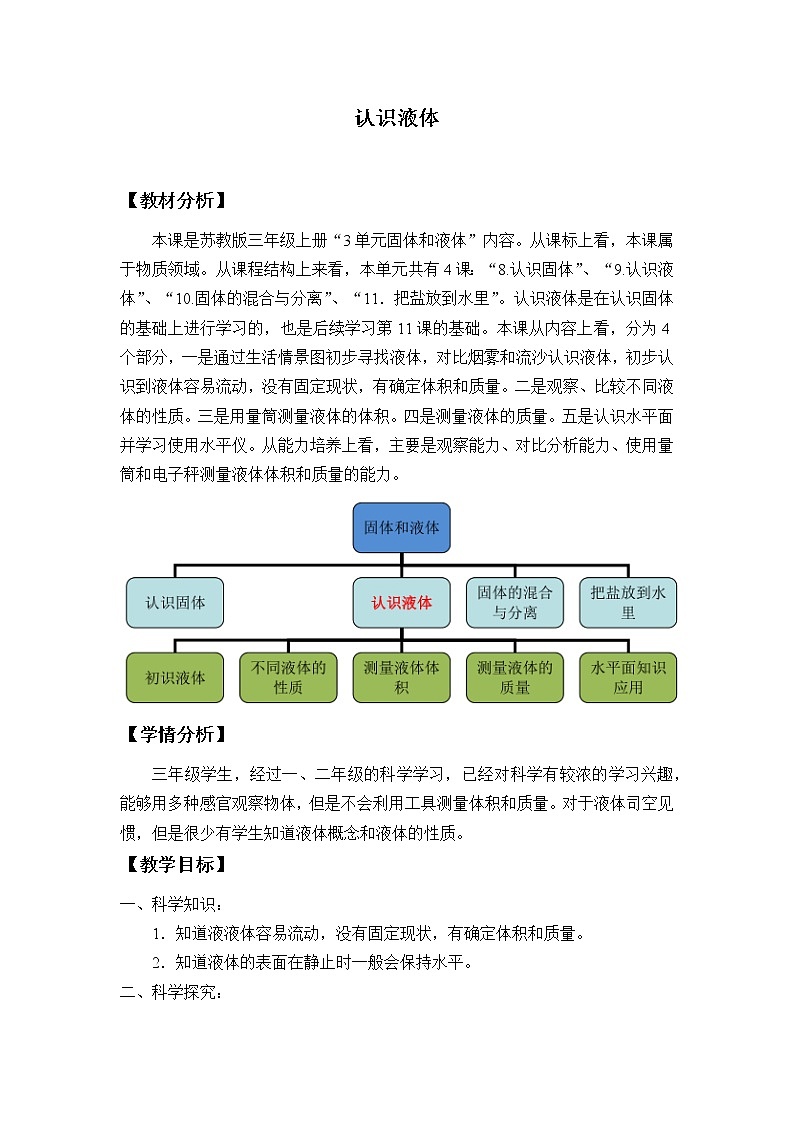 9 认识液体 教案01