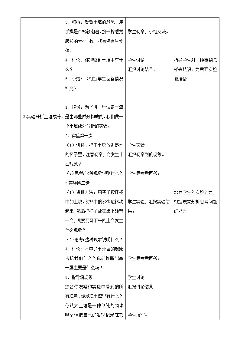 三年级科学上册第六单元人与大地18土壤教案首师大版02