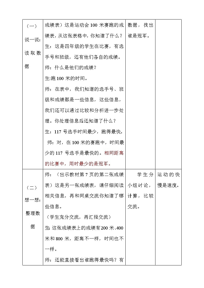 1.2运动的快慢  教学设计+反思02