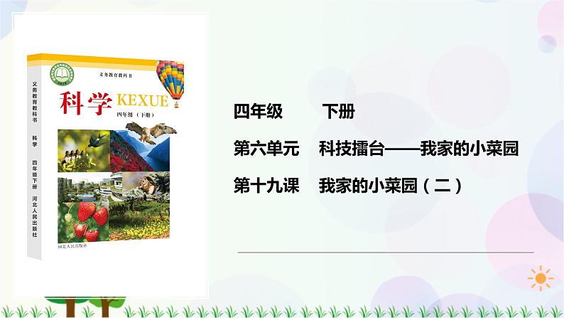 新冀人版科学四下 6.19 我家的小菜园（二）PPT课件+视频01