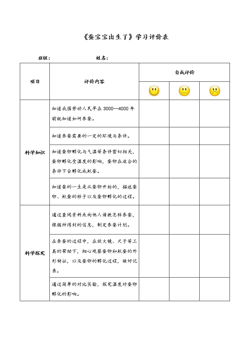 新湘科版科学四年级下册：2.1 蚕宝宝出生了 PPT课件+教案+学习评价表+素材01