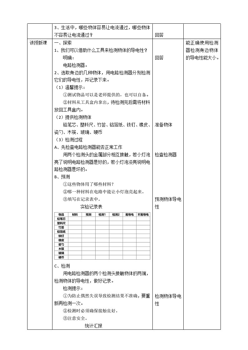 教科版（2017）四年级下册科学2.6《导体和绝缘体》课件+教案+视频02