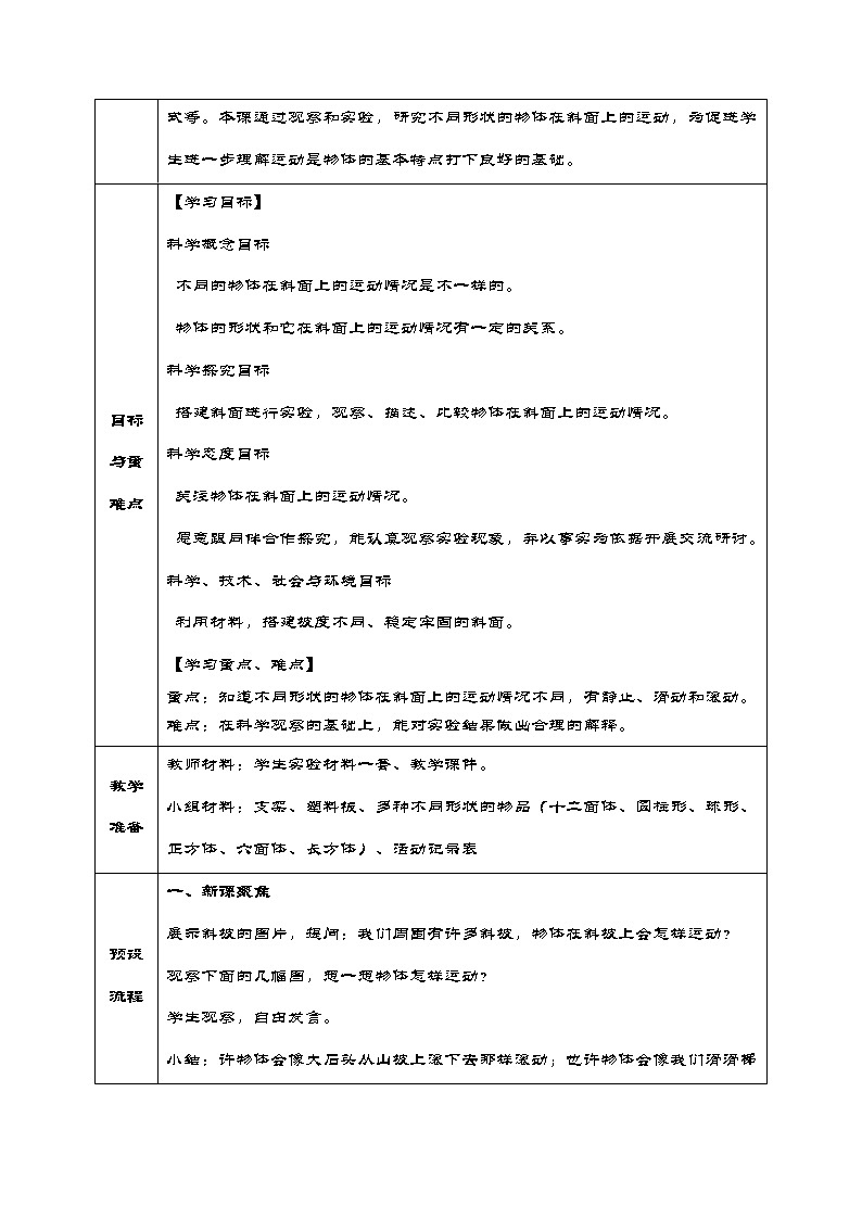 教科版（2017秋）科学三年级下册 第一单元1.4《物体在斜面上运动》（课件+教案）02