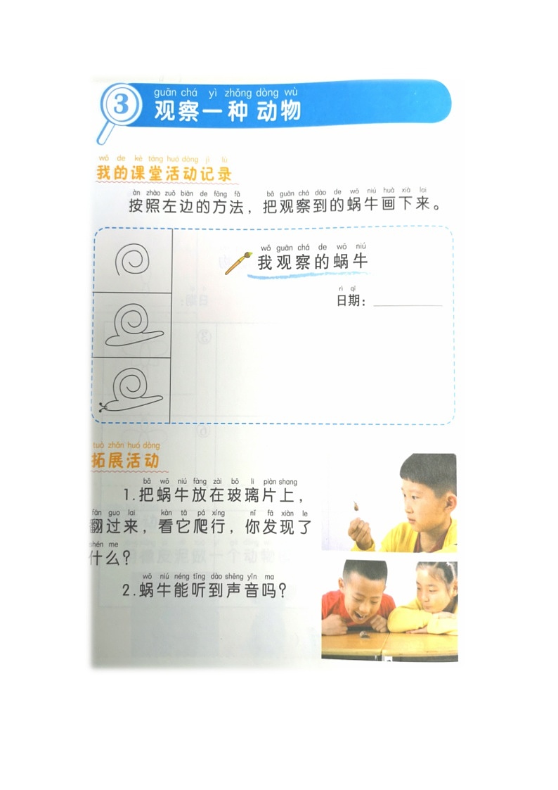 教科版一年级下册3.观察一种动物  微课+实验记录单+课件（18张PPT）01
