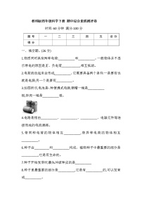 教科版(2017秋)四年级科学下册 期中综合素质测评卷（含答案）