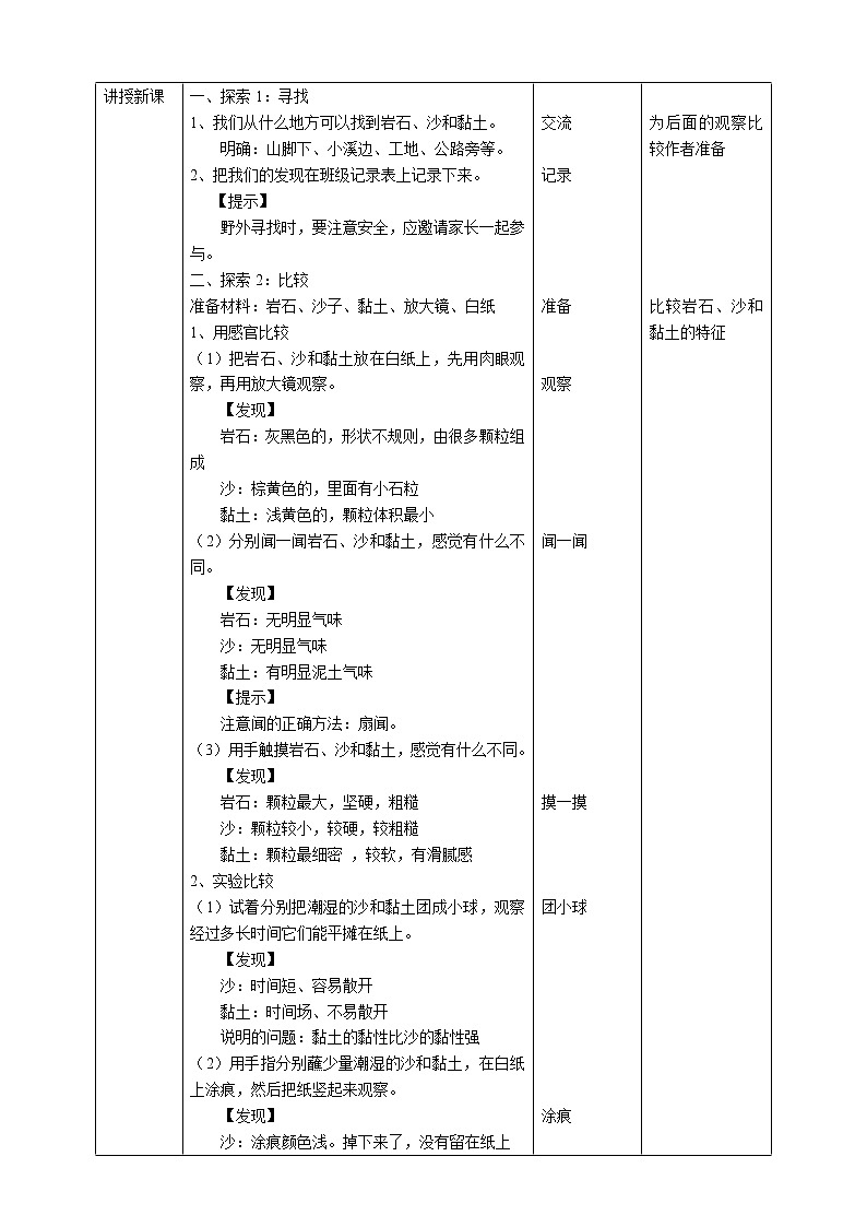 教科版四年级下册科学3.5《岩石、沙和黏土》课件+教案+实验视频02