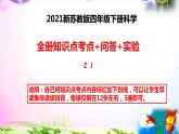 苏教版科学四年级下册全册知识点归纳：总复习课件+实验部分+问答