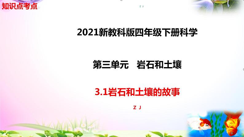 新教科版四年级科学下册 3.1《岩石和土壤的故事》知识点考点01