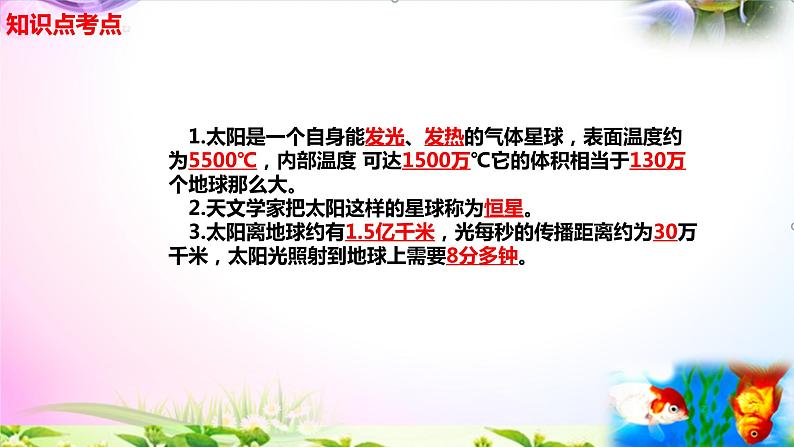 新苏教版四年级科学下册 7.《太阳》知识点考点复习课件02