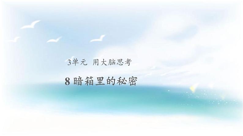 苏教版科学 3.8 暗箱里的秘密 课件PPT+教案01