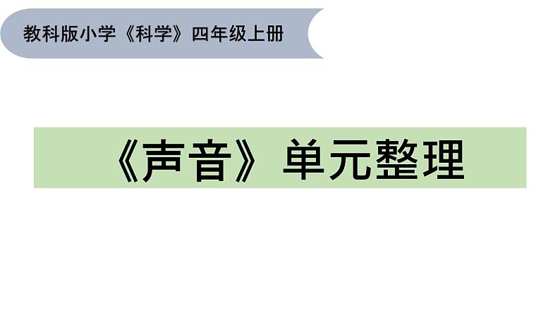 《声音》单元整理课件01
