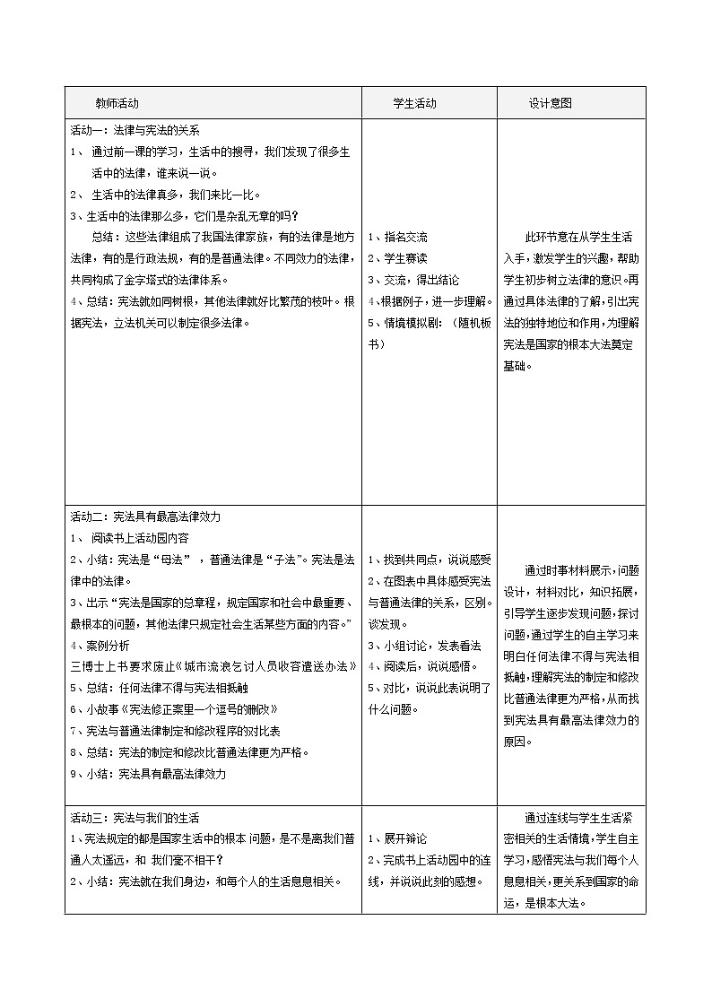 2.宪法是根本法 第二课时教案第2页