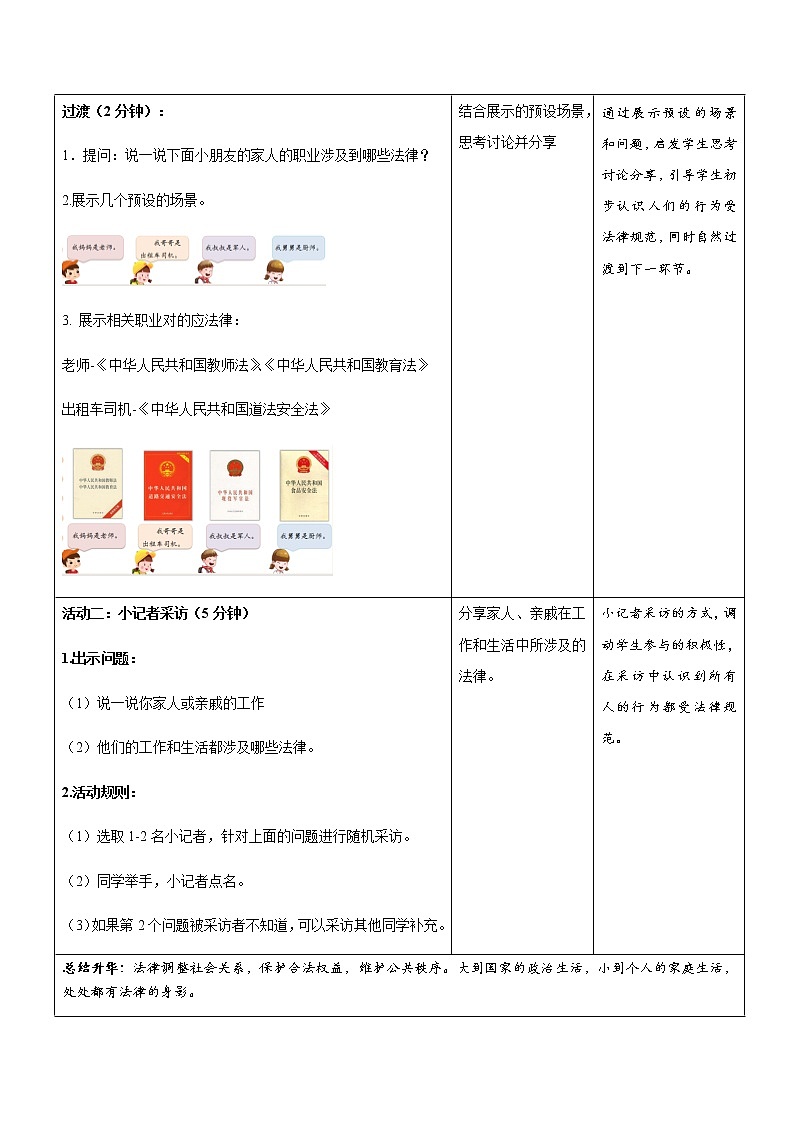《生活中的法律》第2课时示范公开课教学设计【部编版小学六年级道德与法治上册】03