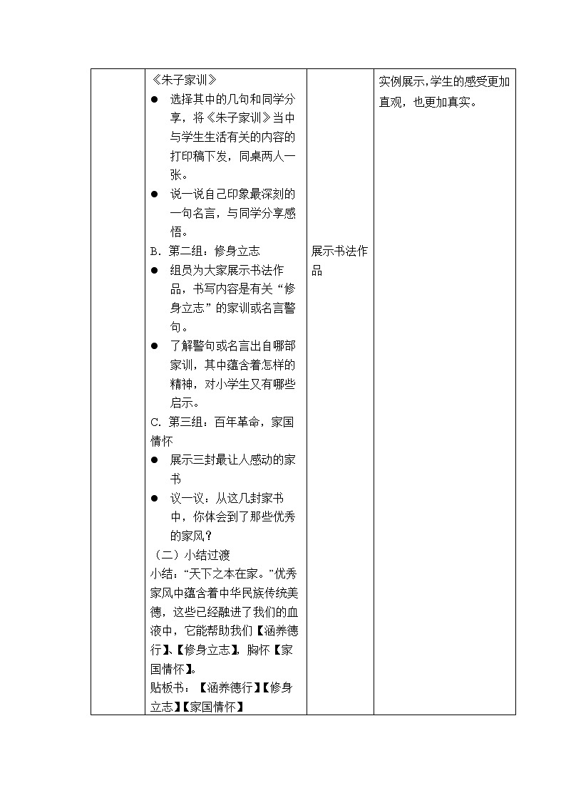 统编版 五四学制 道德与法治四年级上册 6 弘扬优秀家风（教案）02