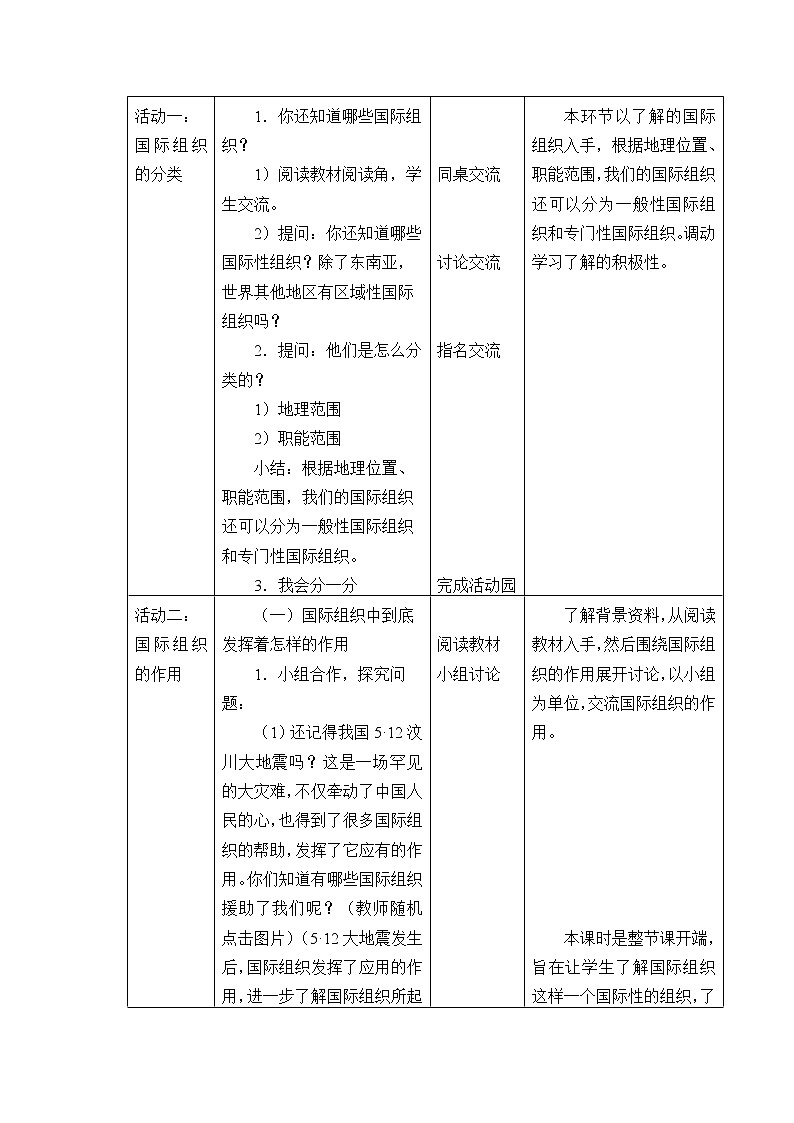 部编版 五四学制 五年级上册 道德与法治  18. 日益重要的国际组织（教案）02