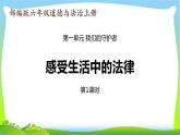 最新部编版六年级道德与法治上册1感受生活中的法律完美课件