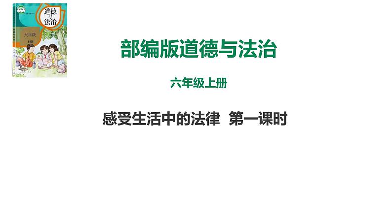 统编版道德与法治六年级上册 1 感受生活中的法律 课件01