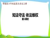 部编版六年级道德与法治上册9知法守法依法维权课件