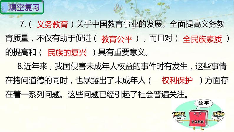 六年级上册道德与法治第四单元法律保护我们健康成长复习课件ptx07