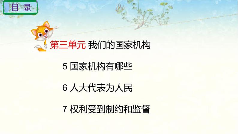 六年级上册道德与法治第三单元我们的国家机构复习课件02