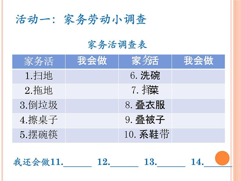 小学一年级下册道德与法治课件-12干点家务活部编版(13张)(1)课件第3页