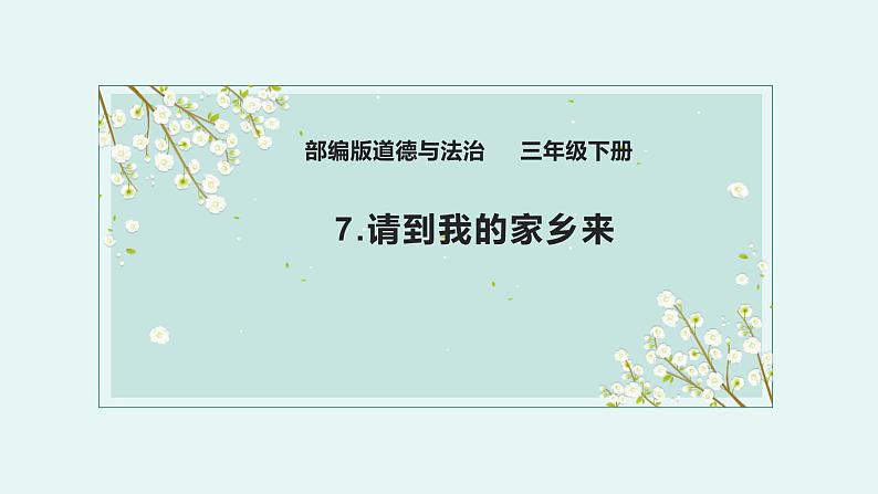 2020-2021学年人教版部编版道德与法治三年级下册-2.7 请到我的家乡来 课件（21张）03