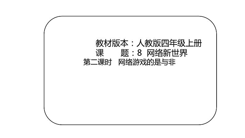 第三单元《网络游戏的是与非》课件PPT01