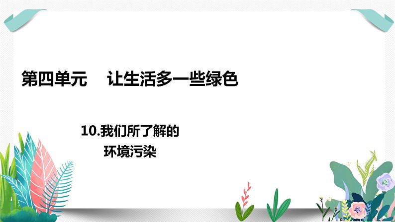 10我们所了解的环境污染课件PPT第1页