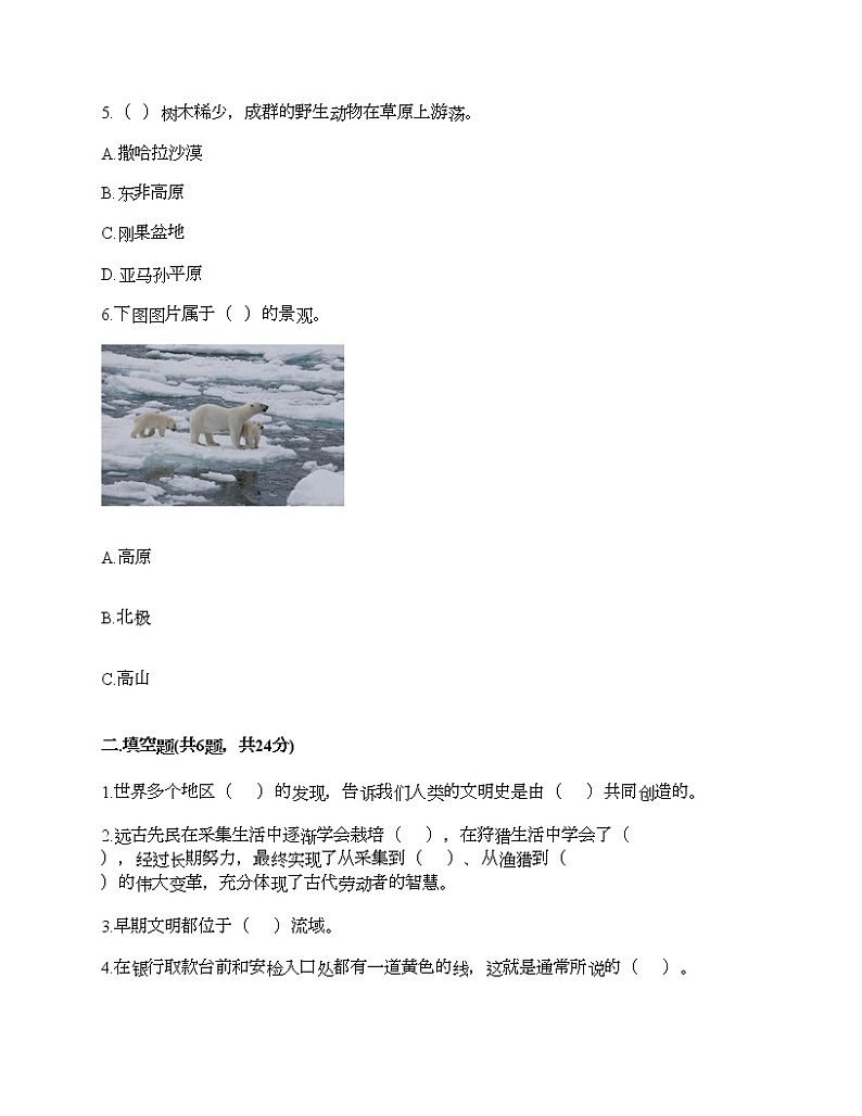 第三单元 多样文明 多彩生活 7多元文化 多样魅力 测试题（历年真题）第2页