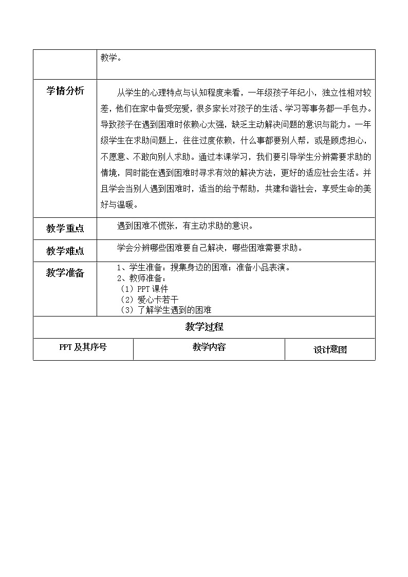 道德与法治一年级下册 14 请帮我一下吧(2)（教案）02