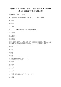 政治 (道德与法治)五年级下册第三单元 百年追梦 复兴中华12 富起来到强起来精品习题