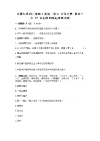 小学政治 (道德与法治)人教部编版五年级下册12 富起来到强起来优秀课时作业