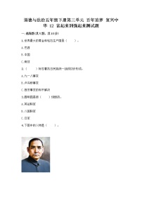 小学政治 (道德与法治)人教部编版五年级下册12 富起来到强起来精品练习